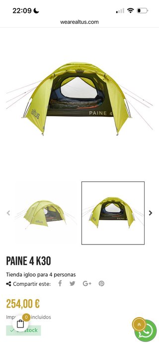 Tienda campaña Altus Paine 4