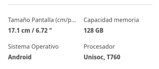 Teléfono Móvil Negro. Motorola g35. 5G. 128 GB.