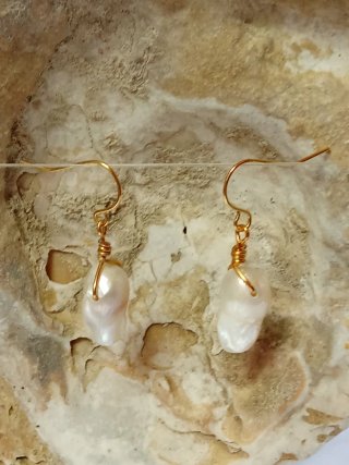 Pendientes Perlas Barrocas Agua Dulce + de 1,5cm