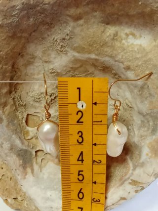Pendientes Perlas Barrocas Agua Dulce + de 1,5cm