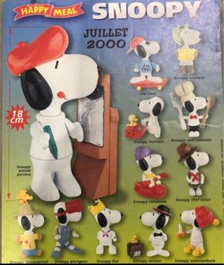 Muñeco Snoopy escritor grande McDonald’s del 2000