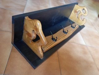 Appendiabiti rustico in legno