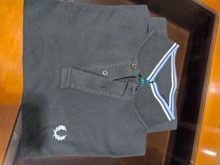 Polo Fred Perry gris manga corta