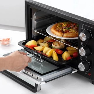 Mini Horno Eléctrico Blanco y Negro