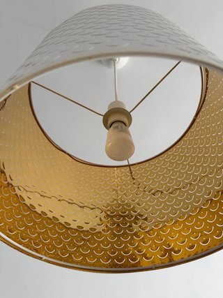Lámpara de techo IKEA NYMÖ blanca y dorada