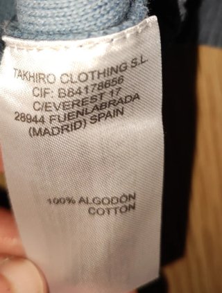 Jersey T&C Hombre Azul Talla L Algodón