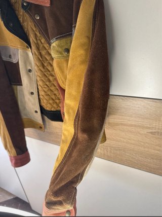 Chaqueta Diesel Hearts Patchwork Cuero