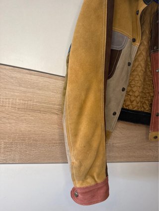 Chaqueta Diesel Hearts Patchwork Cuero