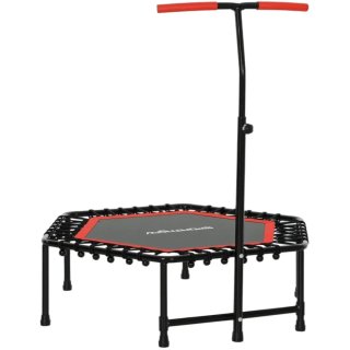 Mini trampolín fitness con barra