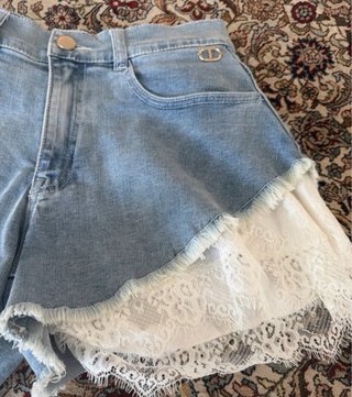 Shorts vaqueros Twinset con encaje