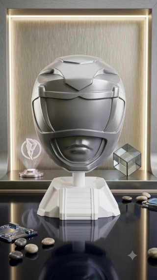 Soporte Casco Power Rangers con Moneda