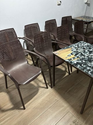 Conjunto sillas y mesa exterior