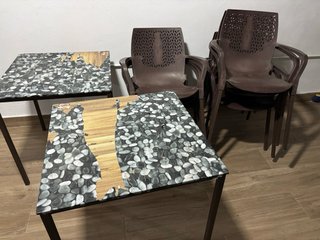 Conjunto sillas y mesa exterior