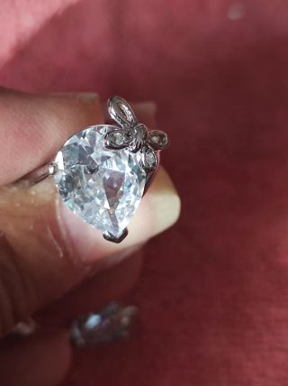 Conjunto Plata de ley tres Piezas Corazón circonio
