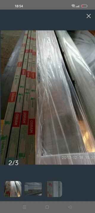 2 Pantallas Tubo Fluorescente Doble OSRAM LUMILUX