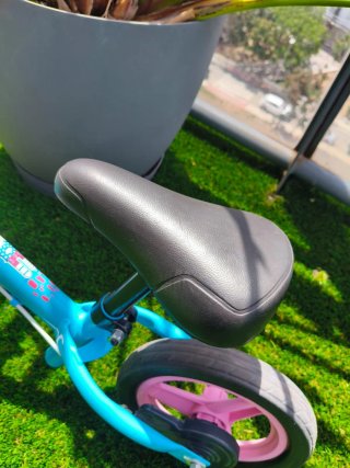 Bicicleta infantil azul y rosa