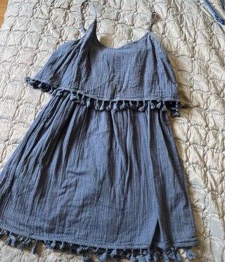 Vestido gasa algodón Mango Talla M