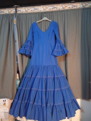 Traje de flamenca azul mujer