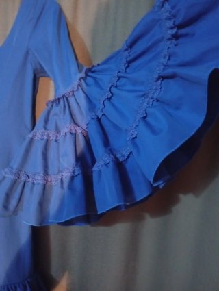 Traje de flamenca azul mujer