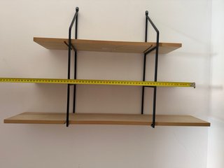 Estantería de pared 3 baldas madera y metal