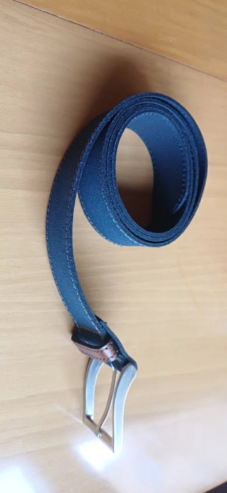 Cinturón azul de vestir para hombre