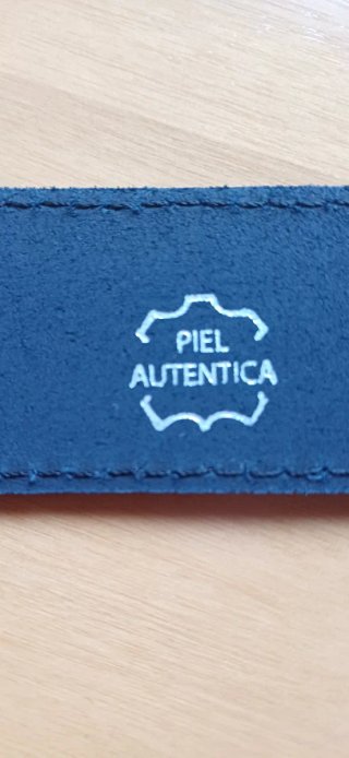 Cinturón azul de vestir para hombre