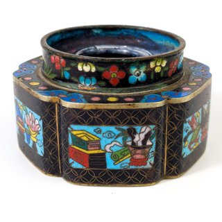 Tintero Cloisonné Chino Rep. China (1911-1949)