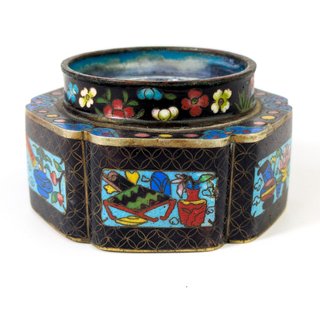 Tintero Cloisonné Chino Rep. China (1911-1949)