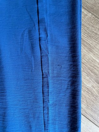 Pantalón fluido tejido azul