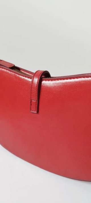 Bolso de hombro burdeos Mango MNG