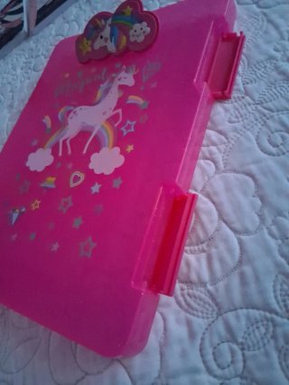 Carpeta Plástico Unicornio y Arcoíris