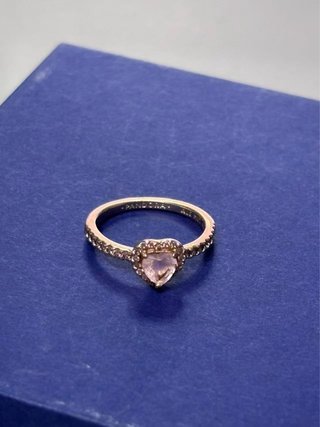 Anillo Pandora Corazón Rosa Oro 52