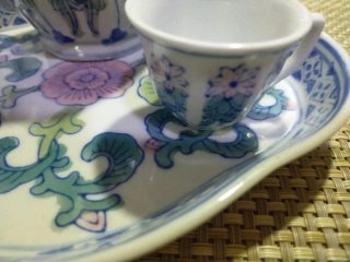 Juego de té o sake decorado