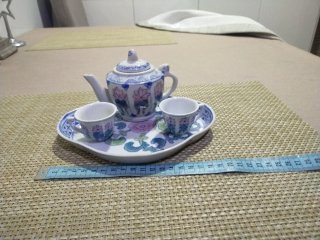 Juego de té o sake decorado