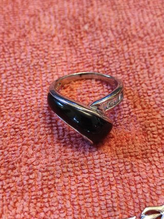Conjunto Plata Ley cinco Piezas Ónix