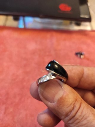 Conjunto Plata Ley cinco Piezas Ónix