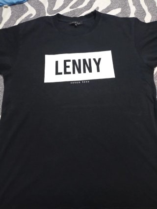 Camiseta LENNY Seven Tees Negra Talla XL