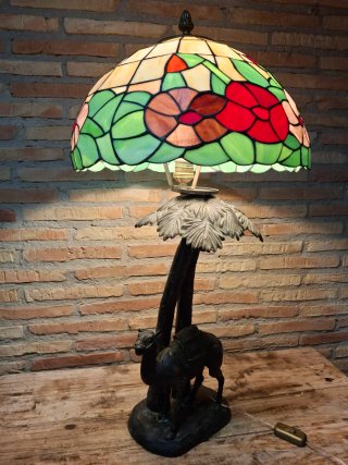 Lámpara de mesa estilo Tiffany vintage
