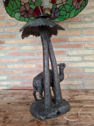 Lámpara de mesa estilo Tiffany vintage