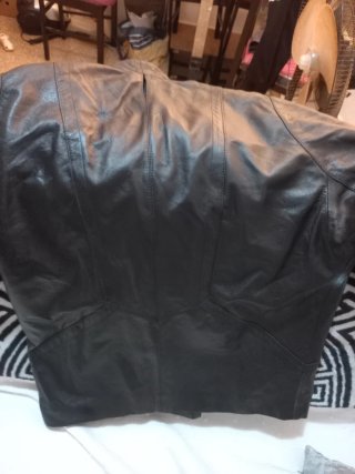 Chaquetón Piel Vintage SENDA Negro