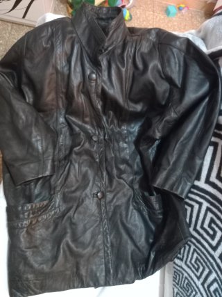 Chaquetón Piel Vintage SENDA Negro