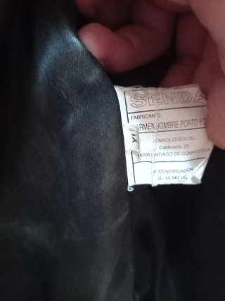 Chaquetón Piel Vintage SENDA Negro