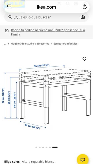 Escritorio infantil evolutivo IKEA