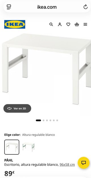 Escritorio infantil evolutivo IKEA