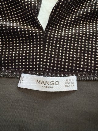 Body Mango Negro Brillantitos Talla S