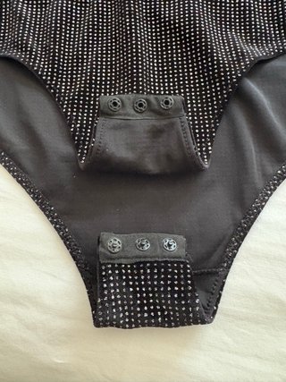 Body Mango Negro Brillantitos Talla S