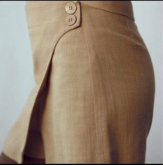 Conjunto Zara Top y Falda Pantalón Beige