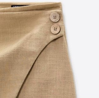 Conjunto Zara Top y Falda Pantalón Beige