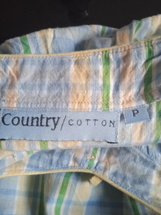Camisón cuadros Country/cotton Talla P. COUNTRY.
