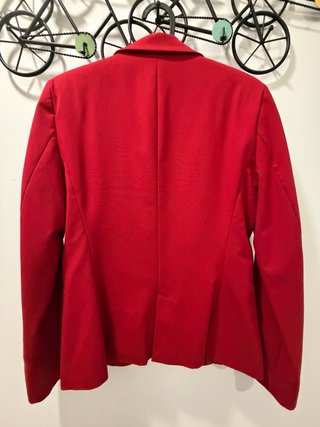 Traje de chaqueta y pantalón Zara rojo